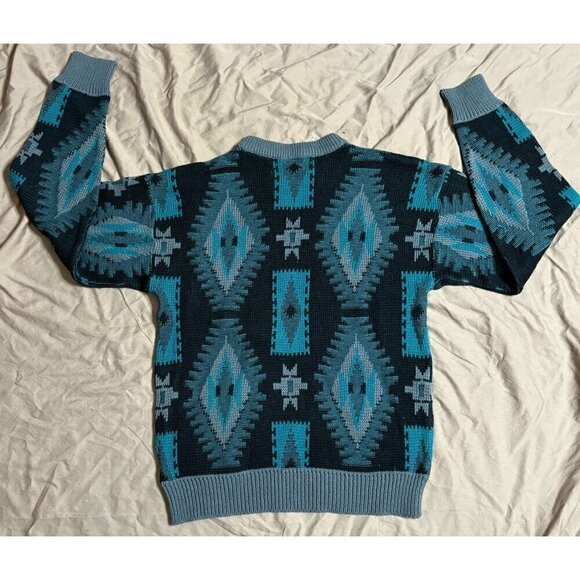 Vtg Chartwell Southwestern 3D Knit Sweater Pullover Grandpa Grunge Men's Large - Picture 5 of 8